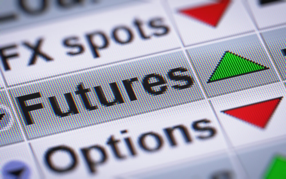 FX spots, Futures, Options with arrow.