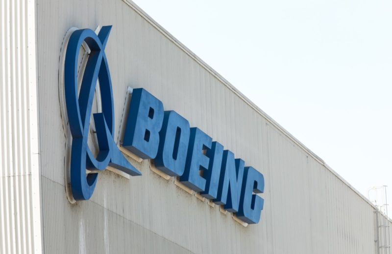 The shares of airplane maker Boeing and its suppliers