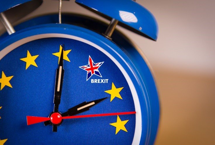 Brexit update concept; ticking clock with EU colors – MyForexNews