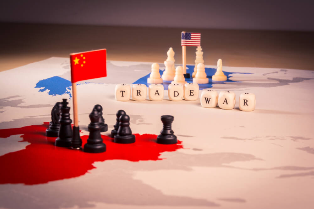 U.S.-China Trade War: trade war concept.