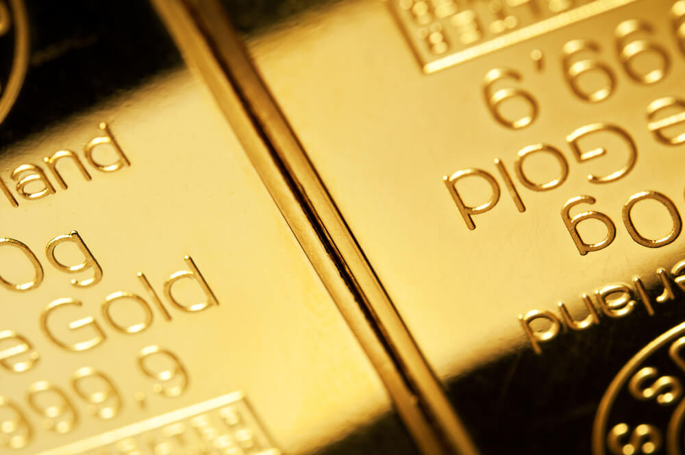 Background of gold bullion