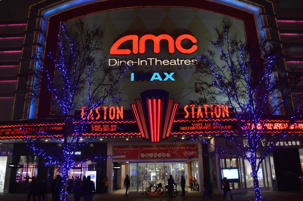 AMC Theatres AMC IMAX movie theater owned by AMC Entertainment, Inc. IMAX theaters offer three dimensional movies at theaters around the world